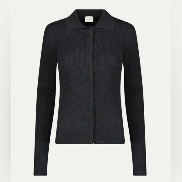 Le Kasha Women's Egit‎ Cashmere Black Button Up Knit Top Long Sleeve Classic - Picture 1 of 12